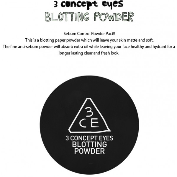 3 Concept Eyes Blotting Powder 控油透明粉餅