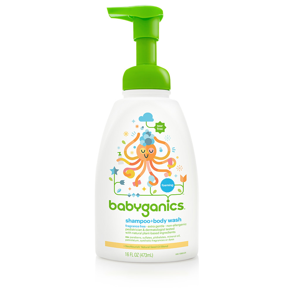 Babyganics Body Wash & Shampoo 嬰兒泡沫洗髮及沐浴露 473ml