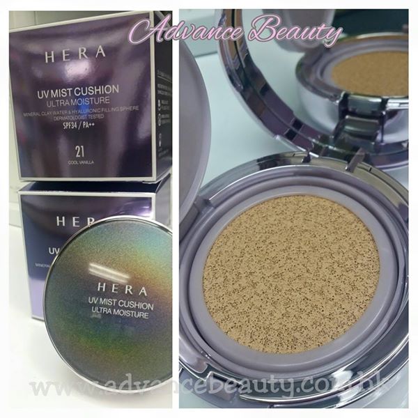 HERA  UV Mist Cushion Ultra Moisture 紫色版氣墊粉(加強保濕) SPF 34/PA++ 15g x 2