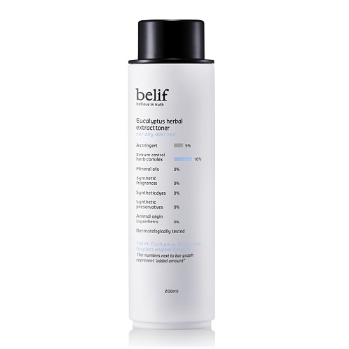 Belif Eucalyptus Herbal Extract Toner 尤加利清爽控油爽膚水 200ml