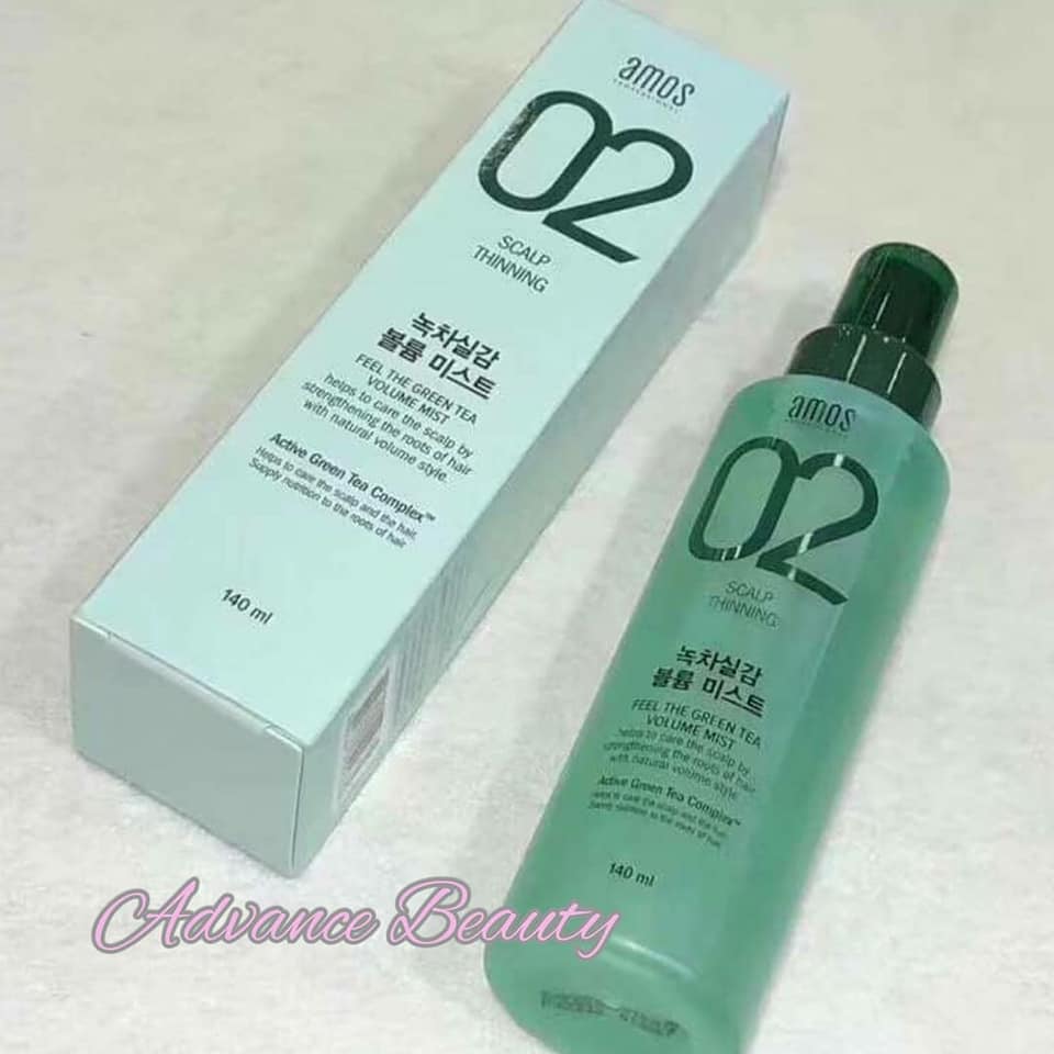 Amos Scale Thinning Feel The Green Tea Volume Mist 綠茶護髮蓬鬆噴霧 140ml