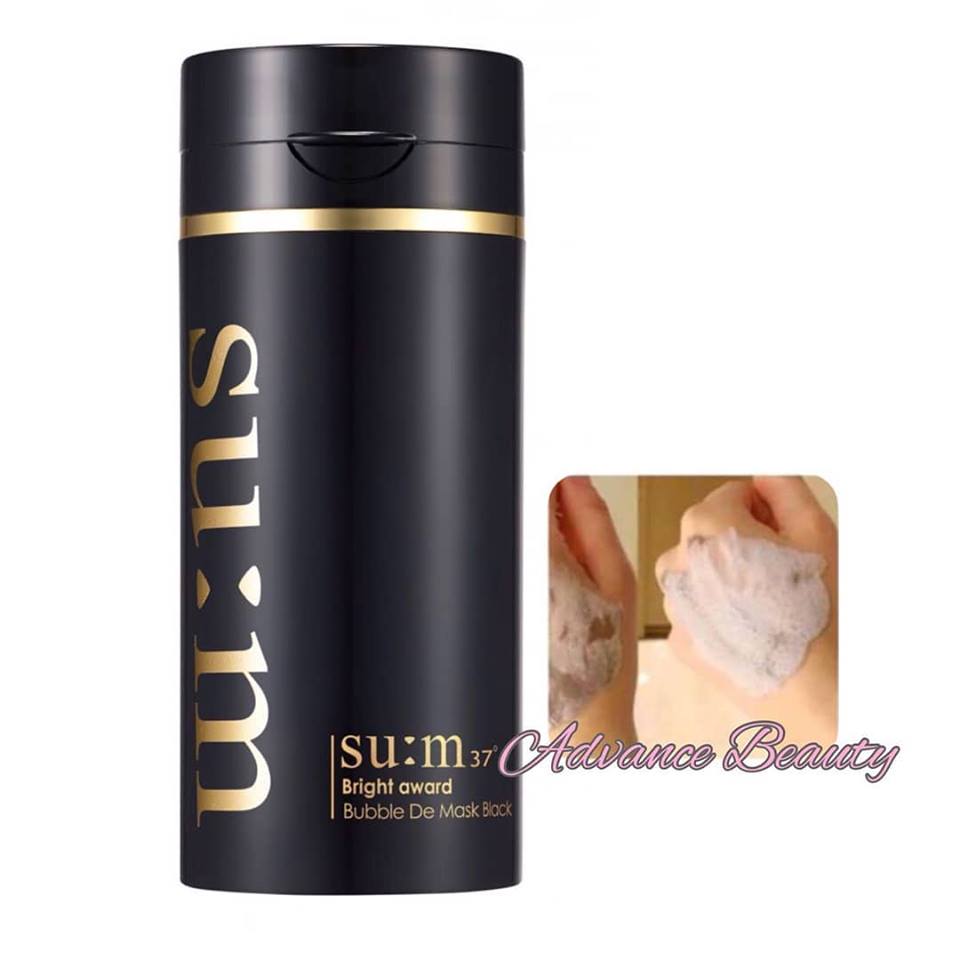 SU:M 37º Bright Award Bubble Mask Black 呼吸凈膚竹炭泡泡清潔面膜 100ml