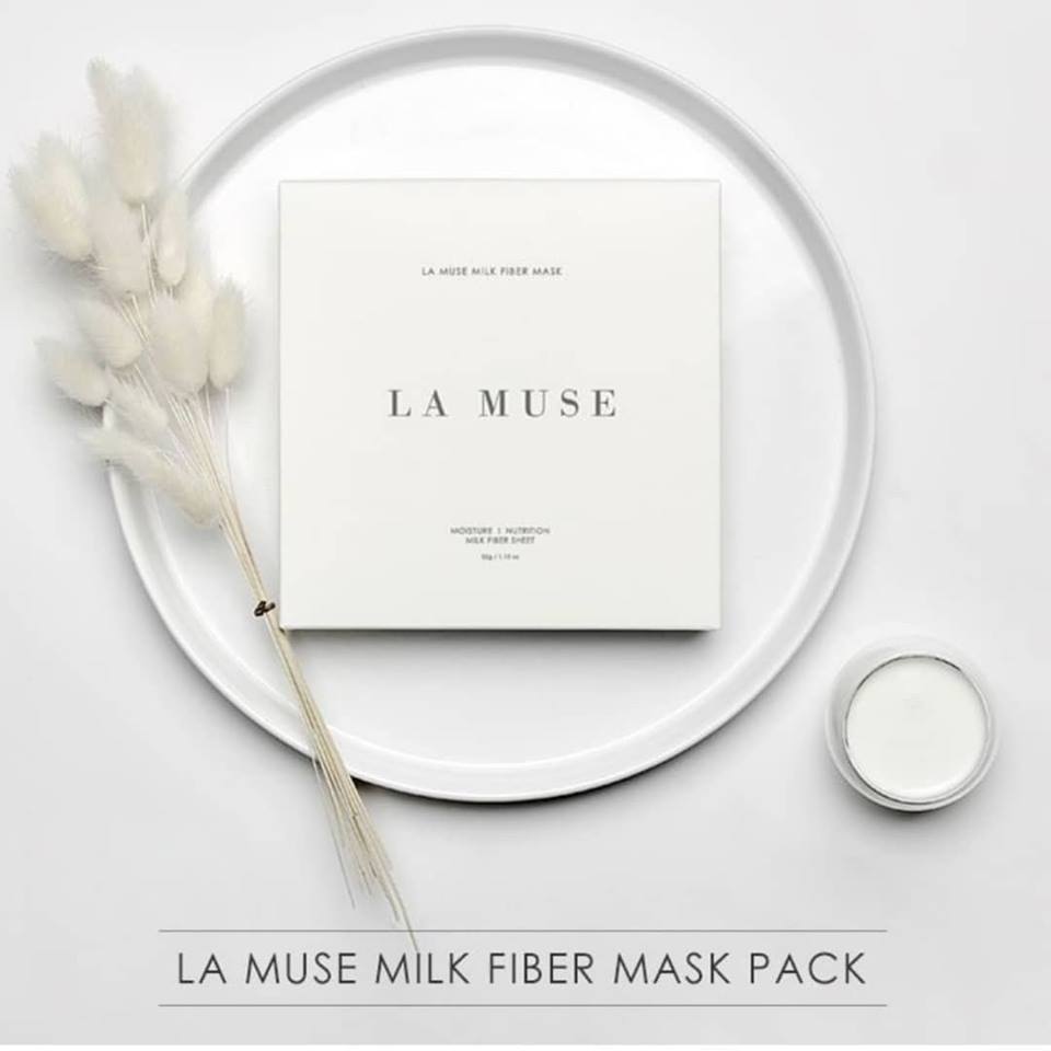 LA MUSE Milk Fiber Mask 牛奶保湿美白纤维面膜 (1盒5片)
