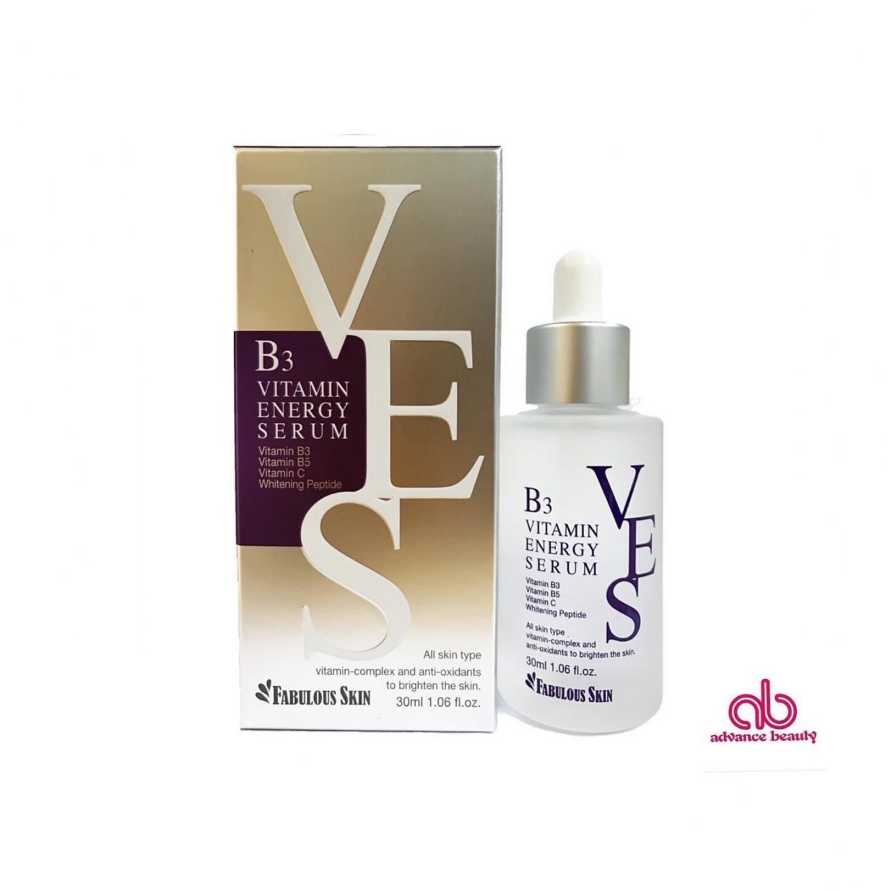 韩国 Fabulous Skin Vitamin Energy Serum B3 修护保湿精華30ml