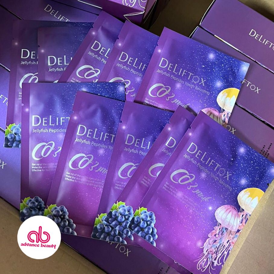 Deliftox Jellyfish Peptides Youth Boosting 白藜蘆醇+水母CO3注氧面膜 (紫色升級版)