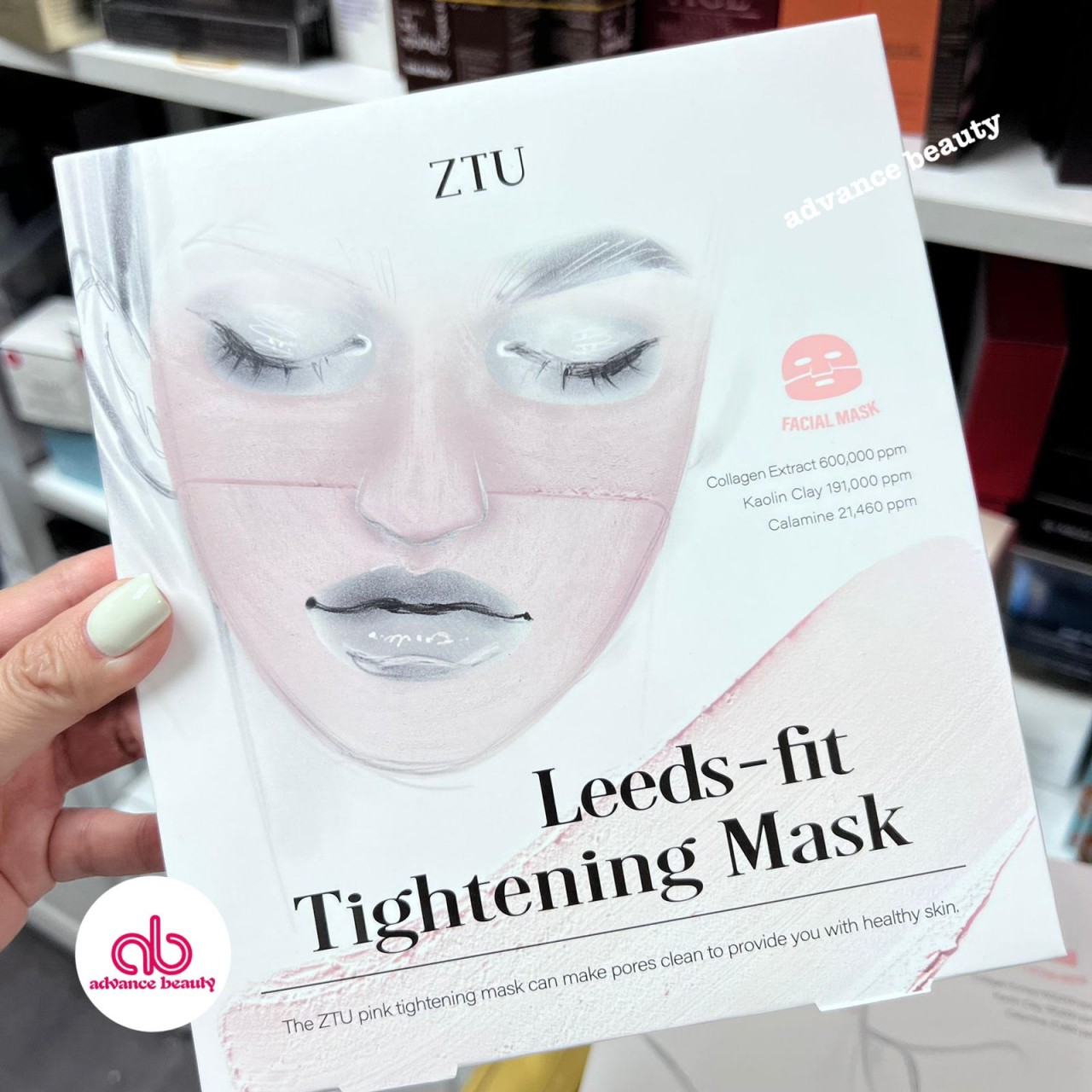 ZTU Leeds-Fit Tightening Collagen Plaster Mask (Facial Mask) 塑顏膠原蛋白提拉石膏面膜 (全面) 5pcs (made in korea)