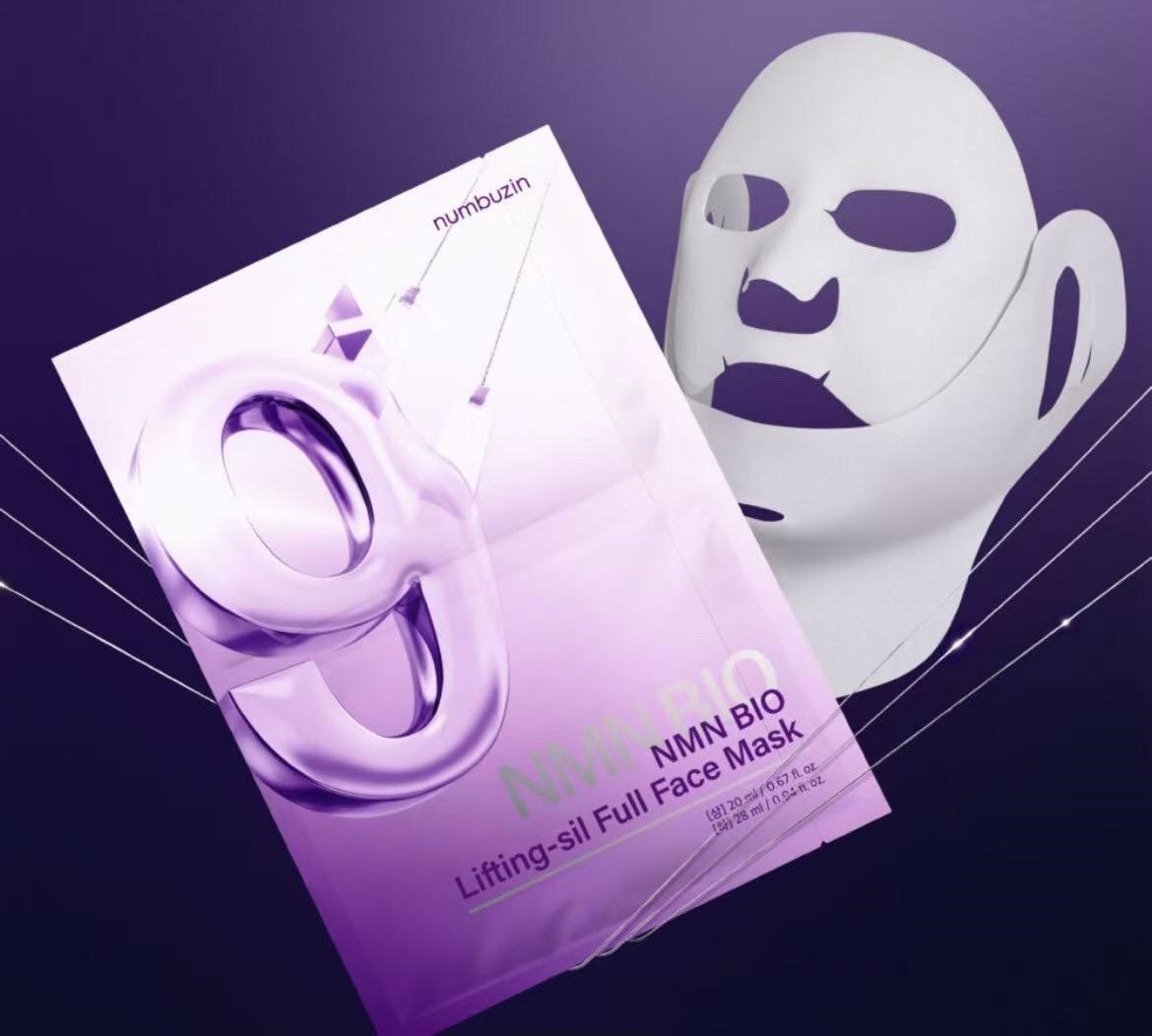 Numbuzin 9 NMN BIO Lifting-sil Full Face Mask 緊緻全臉面膜 48ml 4片(+贈提拉帶) (Made in Korea)